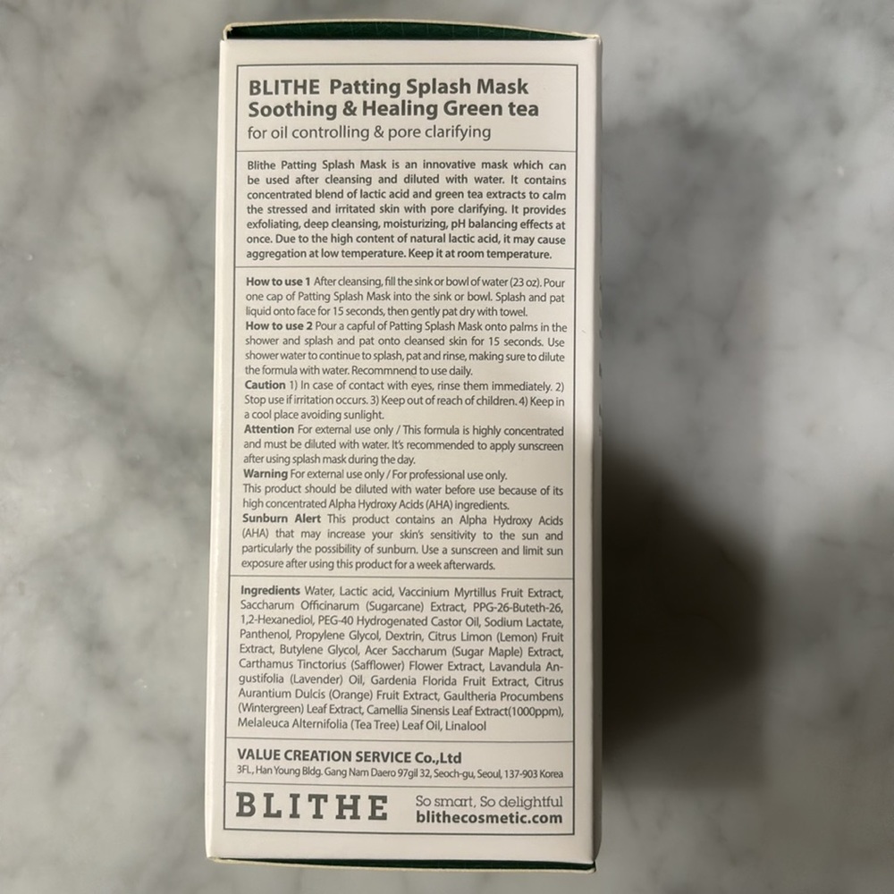 Blithe: PATTING SPLASH MASK - SOOTHING GREEN TEA - Picture 4 of 4